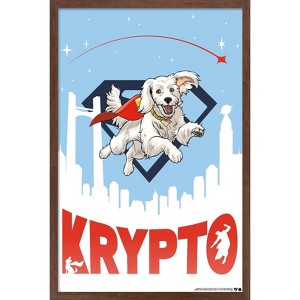 Trends International DC Studios Superman (2025) - Illustrated Krypto Framed Wall Poster Prints - 1 of 4