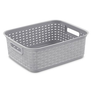 Sterilite Short Weave Wicker Pattern Storage Container Basket - 1 of 4