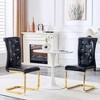 KTMBDW Faux Leather Metal Frame Dining Chairs,Modern Retro Alligator Skin Upholstered Dining Chairs for Kitchen,Living Room - 2 of 4