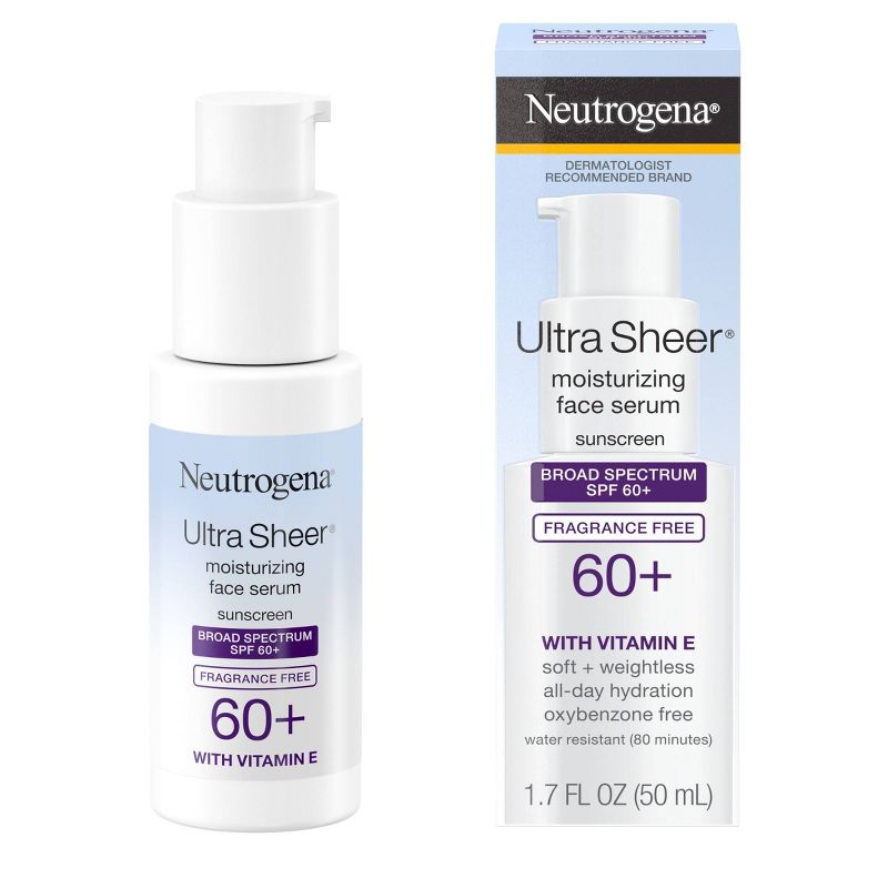 Neutrogena Ultra Sheer Moisturizing Face Sunscreen Serum - SPF 60+ - 1.7 fl oz, 3 of 16