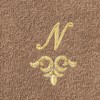 Linum Home Textiles 100% Turkish Cotton MONICA Gold Thread 2PC Embellished Washcloth Set - 3 of 3
