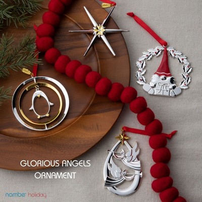Silver and Gold Angel Christmas Tree Ornament Set