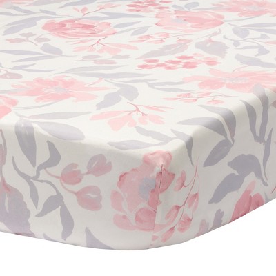 Lavender Floral Microfiber Baby Crib Bedding Set