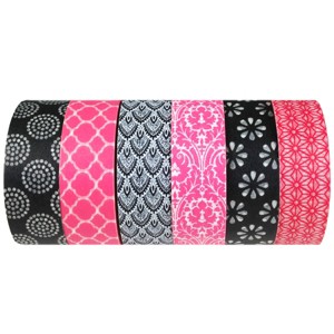 Wrapables Japanese Washi Masking Tape Collection, Premium Value Pack (Set of 6) - 1 of 4