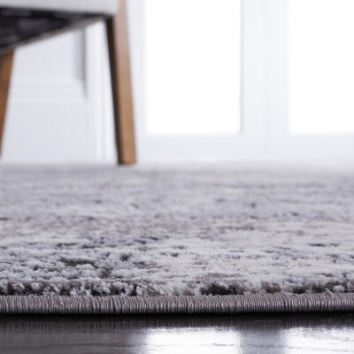 Amelia Grey and Charcoal Abstract Square Area Rug