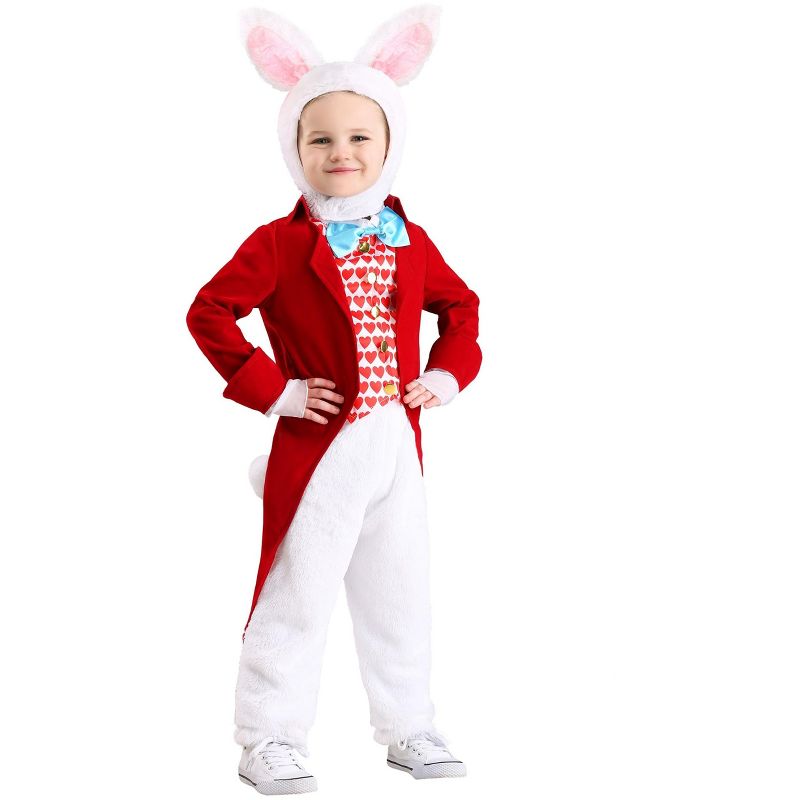 HalloweenCostumes.com Toddler Rabbit Costume, Fantasy White Bunny Halloween Costume,  Alice in Wonderland, 1 of 4