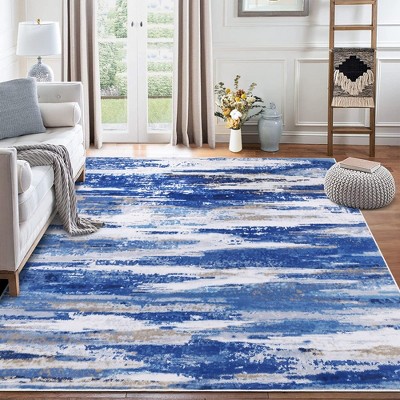 Modern Abstract Area Rug Boho Rug Bedroom Office Dining Room Washable Area Rug