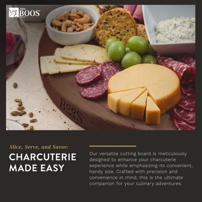 18-Inch Round Walnut Wood Cutting Board with Edge Grain