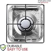 Maison Products Disposable Gas Burner Liners (50 Pack) Aluminum Foil Square Gas Stove Burner Covers - 8.5 Inch Gas Range Protector, Stove Top Covers - 4 of 4