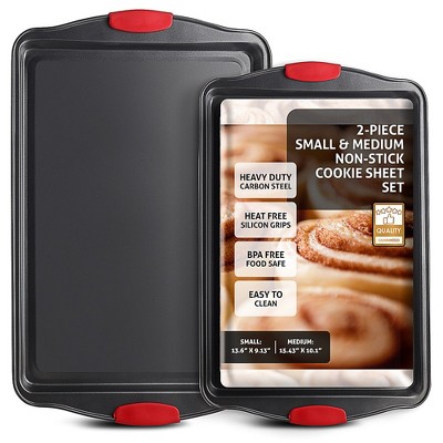 JoyTable Premium Nonstick Bakeware Set, Baking Pan Set with Silicone Handles for Oven
