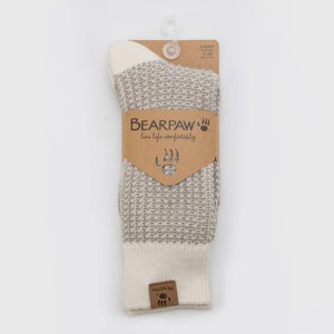 Bearpaw Women's Boot Garter Stitch Crew Socks  1pk - Vintage Khaki - 1 of 2