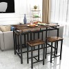 Hooseng 4-Person Small Space Family 5pcss Dinig Table Set, Kitchen Pub Table Set, Farmhouse Style 5pcs Dining Room Table Set - 2 of 4