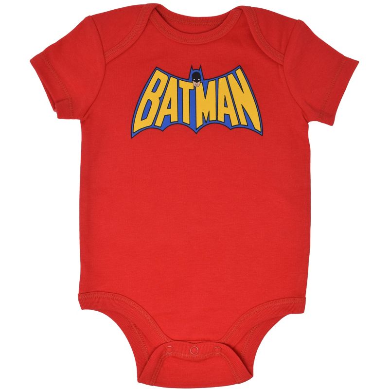 DC Comics Justice League Batman Baby Boys 5 Pack Short Sleeve Bodysuit , 3 of 7