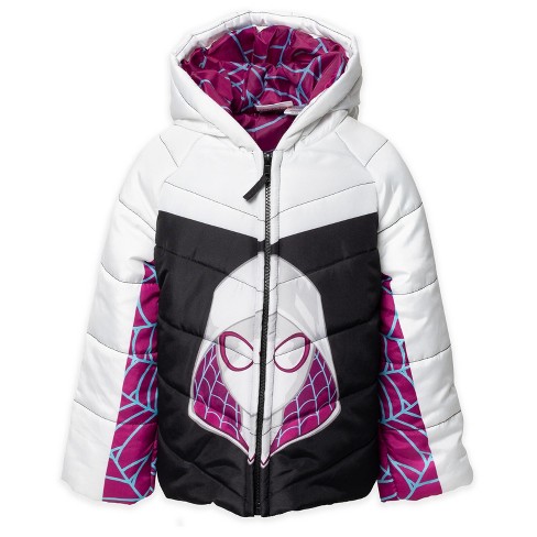 Marvel Spidey And His Amazing Friends Ghost-spider Girls Zip Up Puffer  Jacket Toddler : Target
