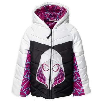 Marvel Spidey and His Amazing Friends Ghost-Spider Girls Zip Up Puffer Jacket Toddler
