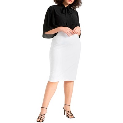 ELOQUII Women's Plus Size Neoprene Pencil Skirt