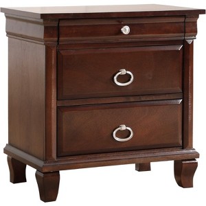Glory Furniture Triton 2 Drawer Nightstand in Cappuccino - 1 of 4