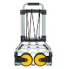 Mount-It! Folding Hand Truck and Dolly, 264 Lb Capacity Heavy-Duty Luggage Trolley Cart With Telescoping Handle and Rubber Wheels - 2 of 4