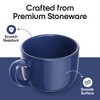Omniware Teaz Cafe 24oz Jumbo Mug, Set of 4 - Rustic Stoneware, Oversized Handle, Dishwasher Safe, Lead-Free Glaze - 3 of 4