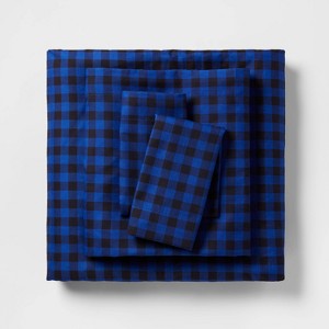 Microfiber Sheet Set Gingham - Room Essentials™ - 1 of 4