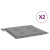 vidaXL Garden Chair Cushions 2 pcs Gray 19.7 inches x19.7 inches x1.2 inches - 2 of 4