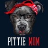 Men's Design By Humans Mother's Day Pittie Mom Pitbull Dog Lovers By dandingroz T-Shirt - 2 of 2