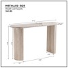 NicBex Simple Narrow Console Table with Unique Base Design,Marble/Wood Pattern Entrance Table for Hallway, Entrance - 4 of 4