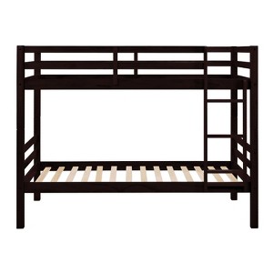 AZL1 Life Concept Beds Twin Sturdy Wood Frame Easy Assembly Reliable and Safe Sleep Multi-Purpose for Kids Room, Espresso, 79.13"*43.31"*61.81" - 1 of 4