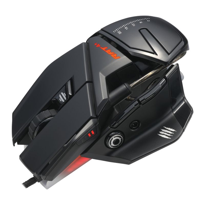 MAD CATZ® R.A.T. 4+ Optical Corded Gaming Mouse, Black, 3 of 8