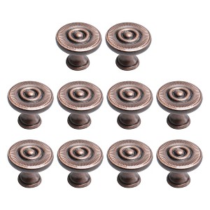 Unique Bargains DIY Furniture Cabinet Zinc Alloy Vintage Round Pull Knob 10 Pcs - 1 of 4