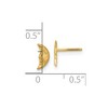 Black Bow Jewelry Kids Crescent Moon Face Screw Back Post Earrings in 14k Yellow Gold - 4 of 4
