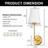 DORESshop 7.5 in. 1-Light Matte Black Wall Sconce Vintage Industrial Wall Light Fixture with White Fabric Shade(2 Pack) - 4 of 4