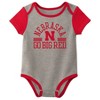 NCAA Nebraska Cornhuskers Infant Boys' 3pk Bodysuit - 2 of 4
