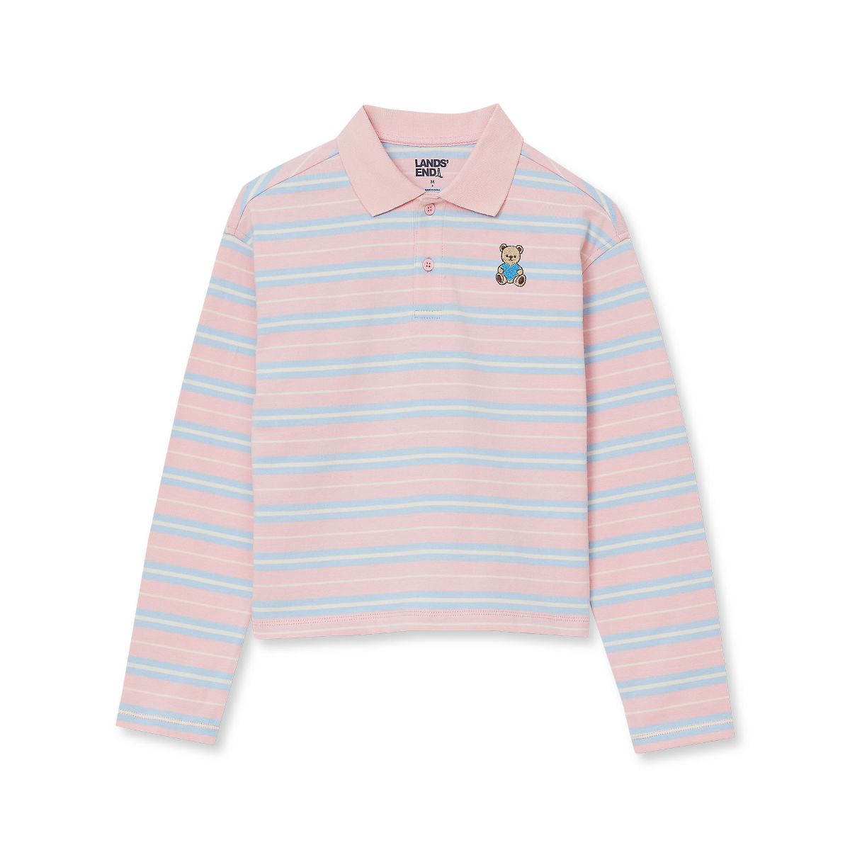 Lands' End Kids Long Sleeve Collared Polo Shirt