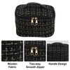 Unique Bargains Plaid Pattern Makeup Bag Cosmetic Travel Bag Woolen Large Makeup Bag for Women 1 Pc - 3 of 4