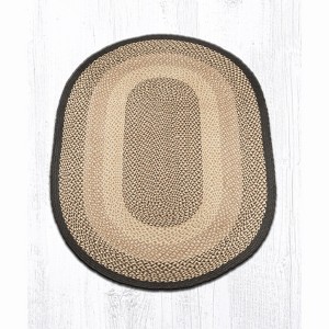 Earth Rugs Oval Braided Rug – Chocolate & Natural Tones, Handcrafted Jute Rugs - 1 of 1