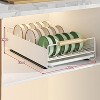 Pull Out Cabinet Organizer, Slide Out Shelves with Adhesive Nano Sliding Cabinet Drawers Slide Out Shelves for Kitchen - 2 of 4