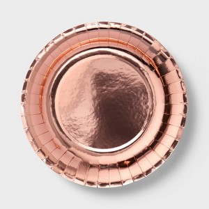 20ct Disposable Foil Board Dinner Plates Rose Gold - Spritz™ - 1 of 3