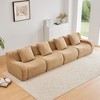VASIP Soft Teddy Fabric Boneless Modular sofa,Anti-Slip Chaise with 32D High Density Sponge,No Assembly Required - 4 of 4