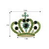 Anna-Kaci Amethyst Purple Colored Crystal Rhinestone Royal Princess Queen Crown Brooch Pin - 2 of 4
