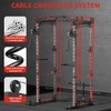Power Rack, 1600LBS Capacity Squat Rack for Home Gym with Cable Crossover, Pull-up Bar, Multifunctional Home Gym Equipment with Attachments - 3 of 4