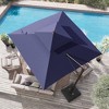 10 FT Patio Umbrella High-strength Aluminum Pole Dia 4" with 360°Rotation 5 Heights Adjustable Offset Double Top Square Cantilever Outdoor Umbrella - 2 of 4