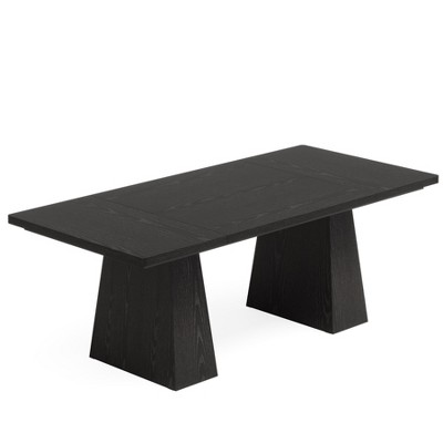 Lirago 63" Office Desk Simple Wood Desk Home Office Computer Desk Meeting Table Fits 6 People Sturdy and Durable Black
