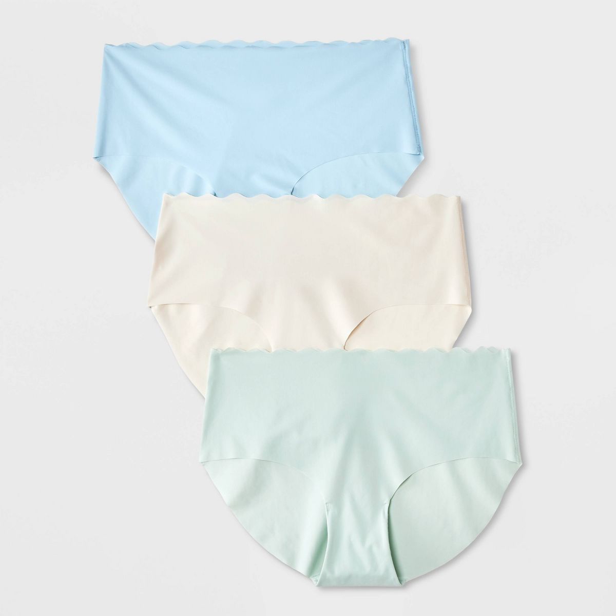 Girls' 3pk Scallop Hipster Underwear - art class™ Blue