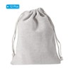 Unique Bargains Bank Coin Deposit Change Transit Bags Canvas Money Bag with Drawstring Beige 12 Pcs - 3 of 4