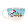 Silver Buffalo Peanuts Snoopy and Woodstock Holiday Ceramic Soup Mug | Holds 24 Ounces - 3 of 4