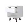 NicBex Nightstand with Drawer,Modern Side Table with Storage Space,Bedside Table for Bedroom,Living Room,Black/White - 4 of 4