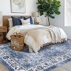 Vintage Floral Print Rug, Non-Slip, Washable, Stain-Resistant, Low Pile Carpet for Living Room/Bedroom/Kitchen - 4 of 4