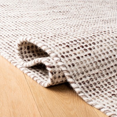 Ivory Tufted Handmade Wool 8' x 10' Rectangular Rug