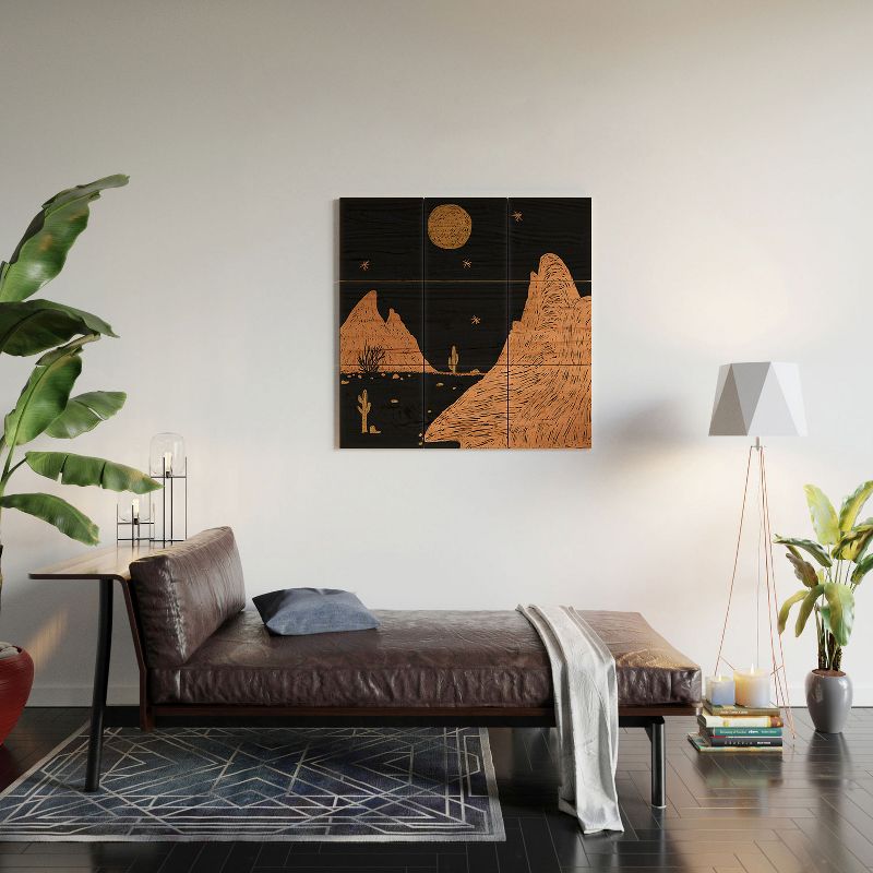 Alisa Galitsyna A Night in the Desert 3' x 3' Wood Wall Mural - Society6, 2 of 3